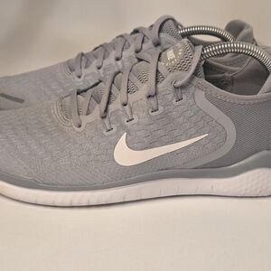Nike Grey Lightweight Running Sneakers - White Swoosh